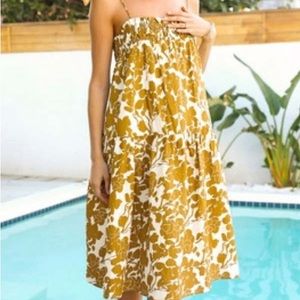 Greylin Midi Dress with spaghetti tie straps